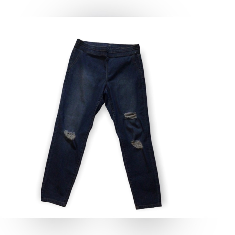 Blue Denim Distress Jeans